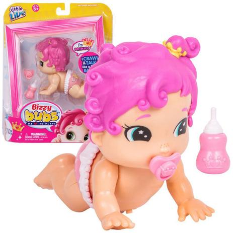 Boneca Bizzy Bubs Princesinha Anda Fala Igual Bebê Rosa DTC Menor preço em Boneca Bizzy Bubs Princesinha Anda Fala Igual Bebê Rosa DTC