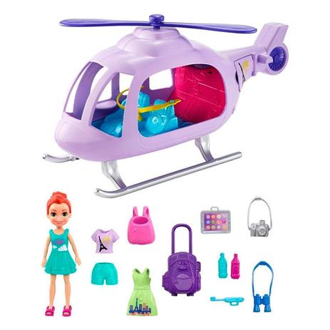 Boneca Com Veiculo Polly Pocket Helicoptero de Aventura GKL59 - Mattel Menor preço em Boneca Com Veiculo Polly Pocket Helicoptero de Aventura GKL59 - Mattel