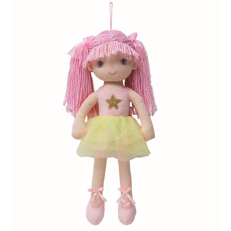 Boneca de Pano Bailarina Sweet Saia Amarela - Buba Menor preço em Boneca de Pano Bailarina Sweet Saia Amarela - Buba