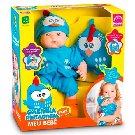 Boneca Galinha Pintadinha Mini Baby - Roma Menor preço em Boneca Galinha Pintadinha Mini Baby - Roma