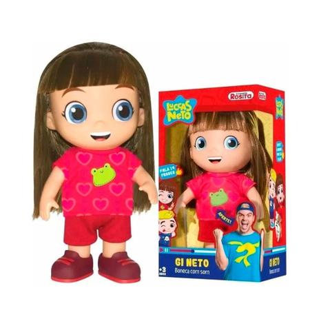 Boneca Gi Aventureira Luccas Neto Perfumado Com Som E Fala 14 Frases - Nova brink Menor preço em Boneca Gi Aventureira Luccas Neto Perfumado Com Som E Fala 14 Frases - Nova brink
