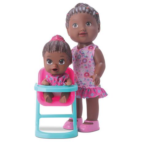 Boneca My Little Collection Hora da Papinha - Negra - Divertoys Menor preço em Boneca My Little Collection Hora da Papinha - Negra - Divertoys