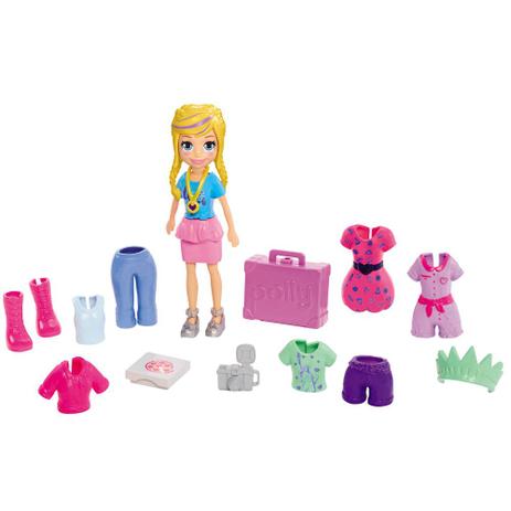 Boneca Polly Pocket - Conjunto de Viagens Fashion - Nova York - Mattel Menor preço em Boneca Polly Pocket - Conjunto de Viagens Fashion - Nova York - Mattel