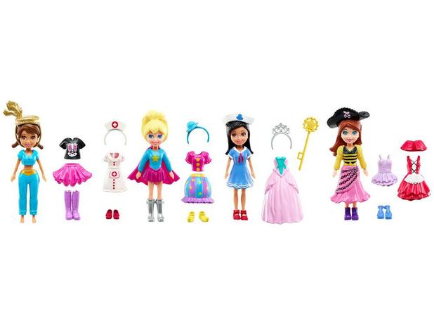 Boneca Polly Pocket Festa à Fantasia - 4 Peças 10 Fantasias Mattel