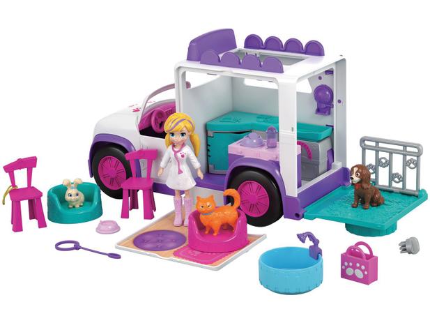 Boneca Polly Pocket Hospital Móvel dos Bichinhos - com Acessórios Mattel Menor preço em Boneca Polly Pocket Hospital Móvel dos Bichinhos - com Acessórios Mattel