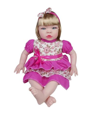 Boneca Reborn Baby Kiss Estilo Bebê Reborn Realista SID-NYL