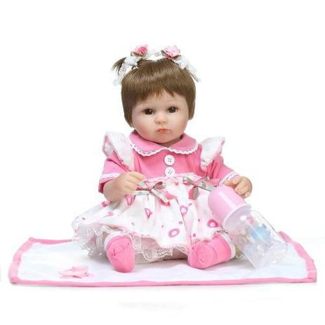Boneca Reborn Bebê Reborn 40cm + Brinde Pronta Entrega Laura Menor preço em Boneca Reborn Bebê Reborn 40cm + Brinde Pronta Entrega Laura