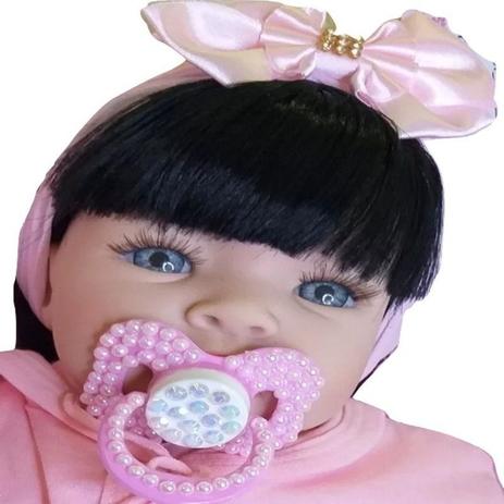 Boneca tipo bebe reborn realista+ kit acessórios 14 ítens Outlet