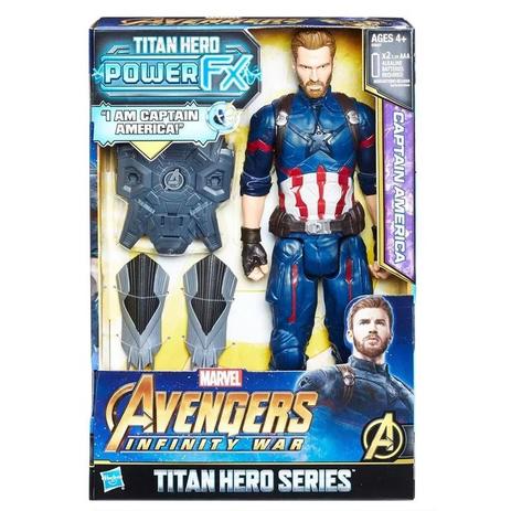 Boneco Avengers Figura 12 Power Pack FX Capitão America - E0607 - Hasbro Menor preço em Boneco Avengers Figura 12 Power Pack FX Capitão America - E0607 - Hasbro