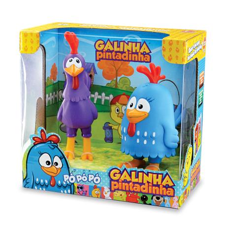 Boneco de Vinil Galinha Com Galo Carijó Lider Menor preço em Boneco de Vinil Galinha Com Galo Carijó Lider