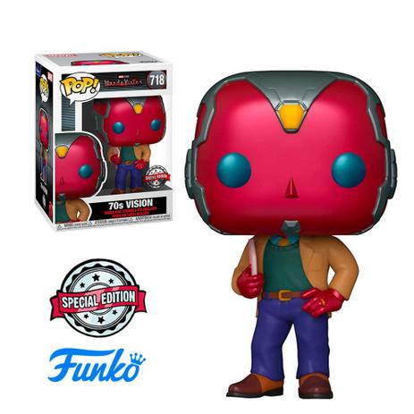 Boneco Funko Pop Marvel Wandavision Visao Vision 70s 718 Colecionaveis Magazine Luiza