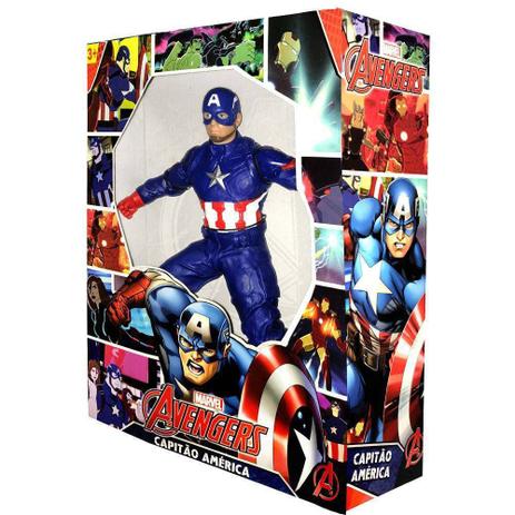 Boneco Gigante Capitão América Revolution 50cm 514 Mimo Menor preço em Boneco Gigante Capitão América Revolution 50cm 514 Mimo