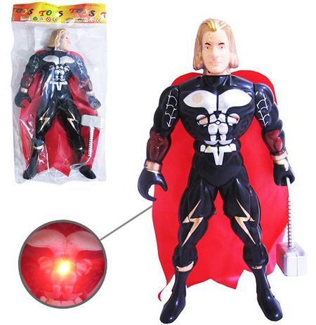 Boneco heróis com capa e martelo - luz a bateria (thor) - Ark brasil Menor preço em Boneco heróis com capa e martelo - luz a bateria (thor) - Ark brasil