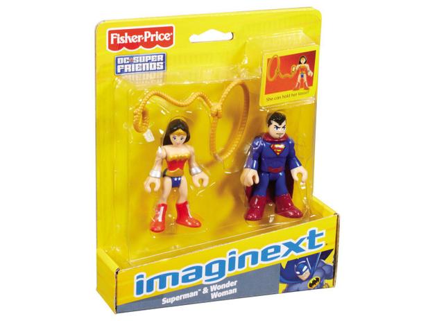 Boneco Imaginext - DC Super Friends Superman e - Mulher Maravilha com Acessórios 19cm Fisher-Price Menor preço em Boneco Imaginext - DC Super Friends Superman e - Mulher Maravilha com Acessórios 19cm Fisher-Price