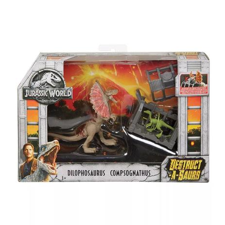 Boneco Jurassic World 2 Dilophossauro E Compsognathus- Mattel Menor preço em Boneco Jurassic World 2 Dilophossauro E Compsognathus- Mattel