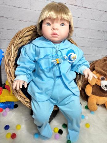 Boneco Loiro Estilo Bebe Reborn Recem Nascido Realista 51cm Varios Acessorios Lindo Boneca E Reborn Ana Almeida Bonecas Magazine Luiza