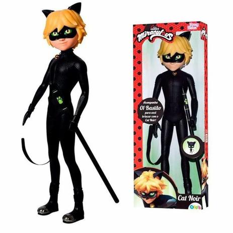 Boneco Miraculous Cat Noir Articulado 55cm Baby Brink Menor preço em Boneco Miraculous Cat Noir Articulado 55cm Baby Brink