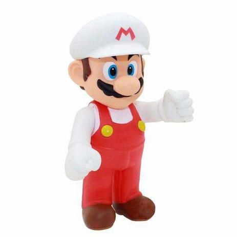 Boneco Super Mario Fire Branco Collection - Estilosmultimix Menor preço em Boneco Super Mario Fire Branco Collection - Estilosmultimix