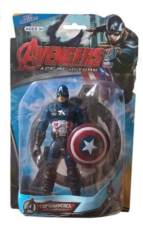 Boneco Vingadores Era de Ultron - Capitão América - 15cm - Yellow mercantil Menor preço em Boneco Vingadores Era de Ultron - Capitão América - 15cm - Yellow mercantil