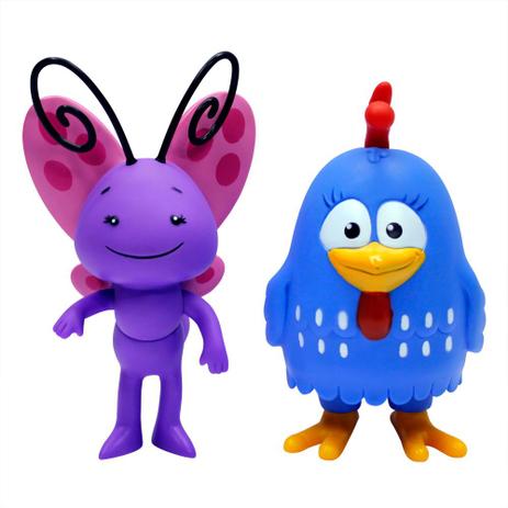 Bonecos de Vinil - Galinha Pintadinha - Galinha e Borboletinha - Lider Menor preço em Bonecos de Vinil - Galinha Pintadinha - Galinha e Borboletinha - Lider