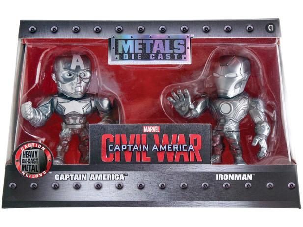 Bonecos Metals Die Cast Civil War - Captain America e Iron Man DTC