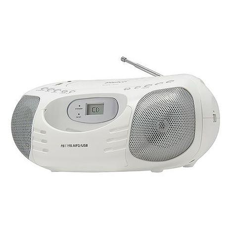 Boombox Philco PB119 Branco Reproduz CD CD-R/RW, MP3, WMA - USB Menor preço em Boombox Philco PB119 Branco Reproduz CD CD-R/RW, MP3, WMA - USB