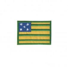 Bordado Termocolante Bandeira Goiás - Mundo do militar Menor preço em Bordado Termocolante Bandeira Goiás - Mundo do militar