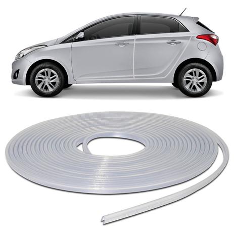 Borracha Protetora Porta Borda de Carro Universal Transparente Incolor 10 Metros em PVC Autoadesiva - Sanfil Menor preço em Borracha Protetora Porta Borda de Carro Universal Transparente Incolor 10 Metros em PVC Autoadesiva - Sanfil