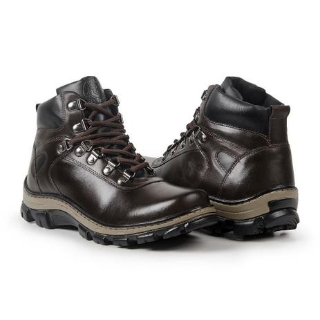 Bota Adventure Masculina Couro Cano Curto Macio Conforto - Stefanini - Bota Masculina - Magazine Luiza