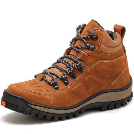 Bota Adventure Masculino Free Jump em Couro Crazy Horse Palmilha Confort Gel - 1901 Mostarda Menor preço em Bota Adventure Masculino Free Jump em Couro Crazy Horse Palmilha Confort Gel - 1901 Mostarda