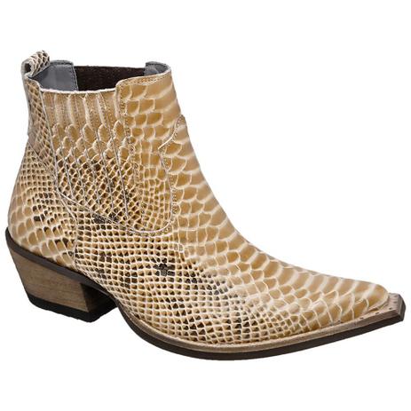 Bota Bico Fino Em Couro Estilo Anaconda Areia Solado Em Couro ANACONDA  AREIA - ESCRETE - Outros Moda e Acessórios - Magazine Luiza