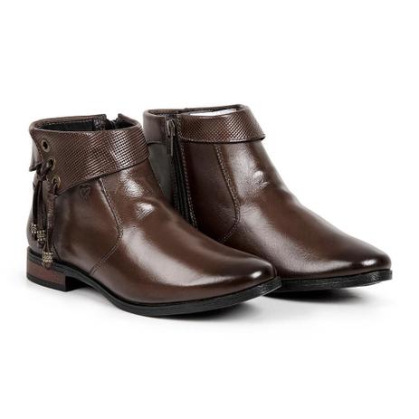 bota de couro feminina confortavel