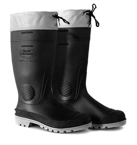 Bota Borracha Pvc Impermeável Galocha Cinza Com Amarra Industrial - Calfor Pampeana é ruim? Bota Borracha Pvc Impermeável Galocha Cinza Com Amarra Industrial - Calfor Pampeana é boa?