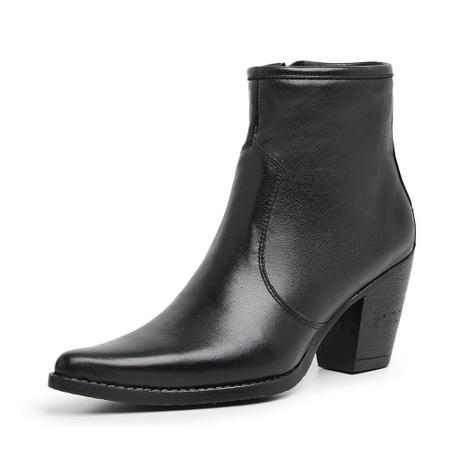 Bota Botina Feminina Country Texana Bico Fino Couro Legitim - JNA Shoes Menor preço em Bota Botina Feminina Country Texana Bico Fino Couro Legitim - JNA Shoes