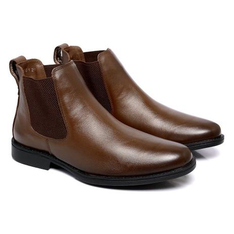 Bota Botina Masculina Chelsea em couro Premium - Fabrica é ruim? Bota Botina Masculina Chelsea em couro Premium - Fabrica é boa?