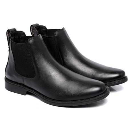 Menor preço em Bota Botina Masculina Chelsea em couro Premium - Fabrica