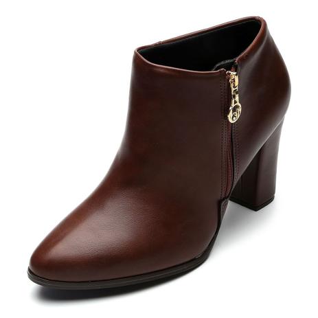 bota cano curto salto grosso marrom