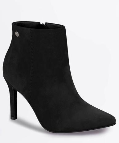 bota preta cano curto salto fino