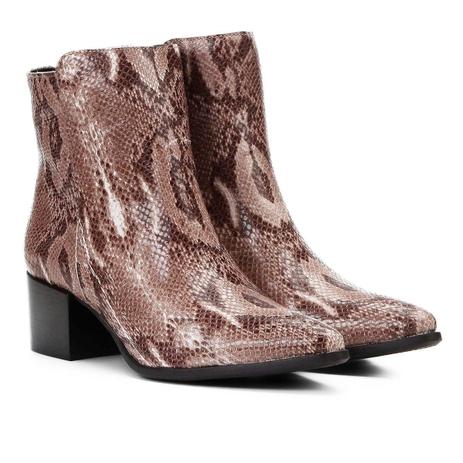 bota couro de cobra feminina