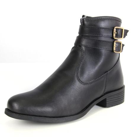 Bota Cano Curto Feminina Montaria Coturno Preta Selten Menor preço em Bota Cano Curto Feminina Montaria Coturno Preta Selten