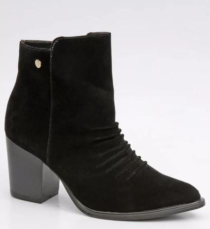 botas cano curto feminina salto grosso