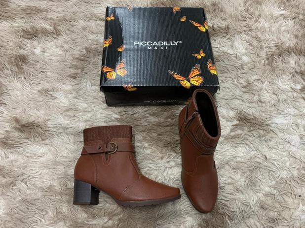 Bota cano curto salto medio/piccadilly chocolate - Outros Moda e Acessórios  - Magazine Luiza