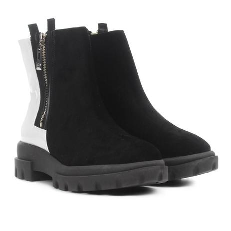 Bota Cano Curto Vizzano Bicolor Tratorada Zíper Feminina - Bota Feminina -  Magazine Luiza