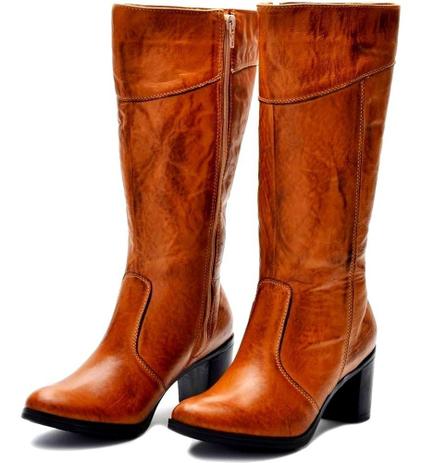 botas femininas cano longo marrom