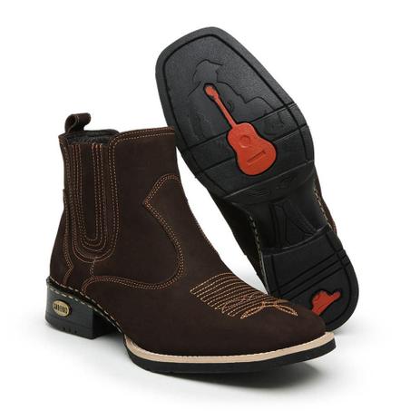 bota chelsea masculina couro
