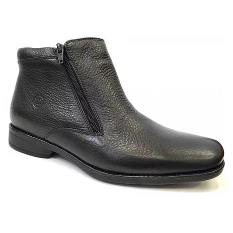 Bota conforto em couro 9209 anatomic gel (06) - preto Menor preço em Bota conforto em couro 9209 anatomic gel (06) - preto