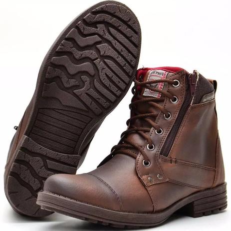 coturno masculino marrom claro