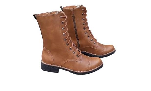 Bota Coturno Botinha Caramelo Cano Médio Salto Baixo Diva - Diva Sapatilhas  - Coturno Feminino - Magazine Luiza