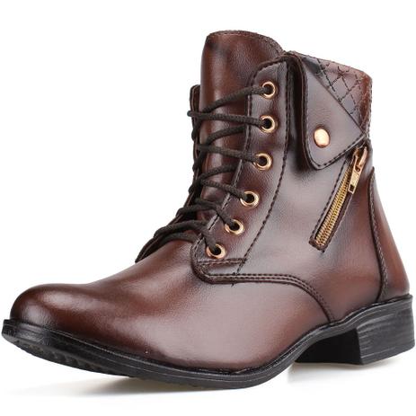 bota cano curto de amarrar