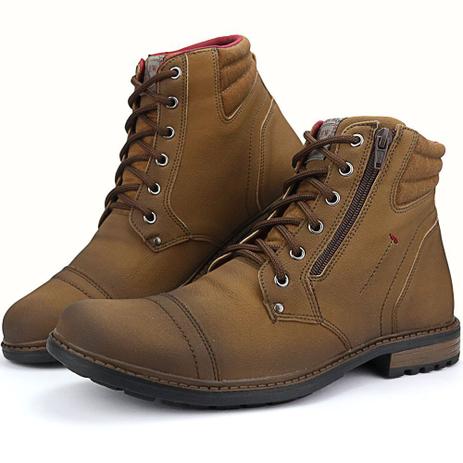 Bota Coturno Casual Masculina Com Zíper Lateral - Fort way Menor preço em Bota Coturno Casual Masculina Com Zíper Lateral - Fort way